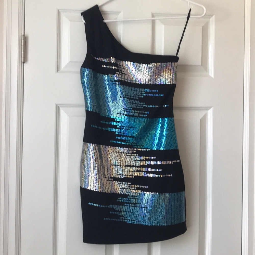 One Shoulder Sequin Dress